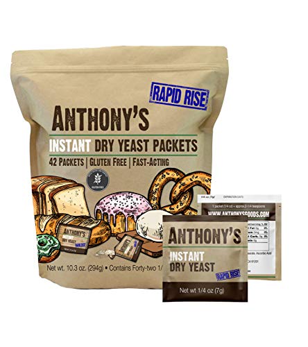 Anthony's Yeast Packets, 42 Individual Packets, Gluten Free