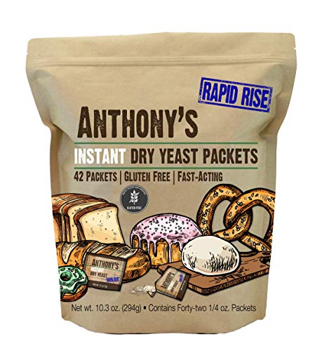 Anthony's Yeast Packets, 42 Individual Packets, Gluten Free