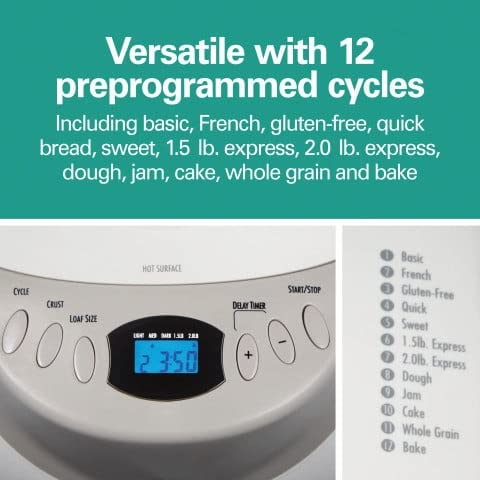 ENEN Bread Maker Machine: Digital, Programmable, 12 Settings