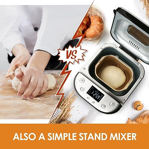 15-in-1 Stainless Steel Bread Maker with Homemade Recipes