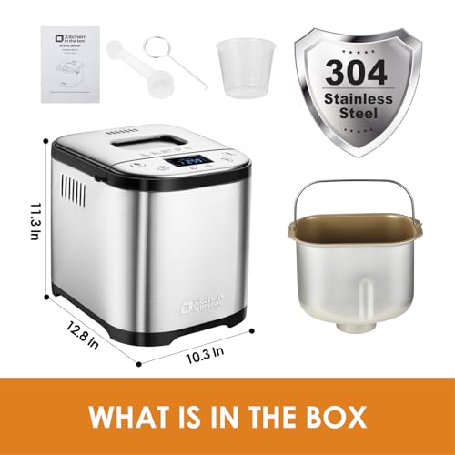 15-in-1 Stainless Steel Bread Maker with Homemade Recipes