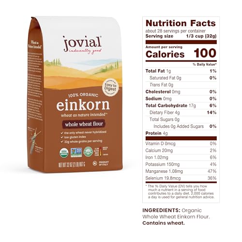 Jovial Einkorn Organic Whole Wheat Flour - High Protein