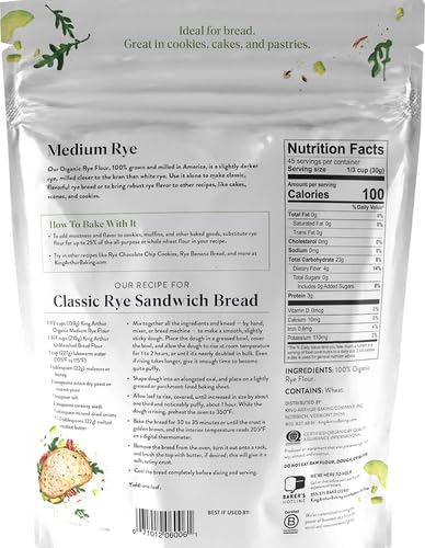 King Arthur Organic Rye Flour for Flavorful Breads