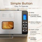 EUHOMY 2LB Bread Maker with 13 Programs