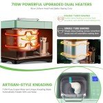 2.2LB Bread Maker with Dual Heaters & Timer