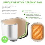 2.2LB Bread Maker with Dual Heaters & Timer