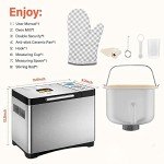 KBS 17-in-1 Stainless Steel Bread Maker, 2LB