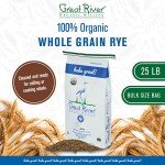 Organic Whole Grain Rye Flour - 25 Pounds