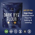 PuroRaw Dark Rye Flour for Bread Machines, 2lbs