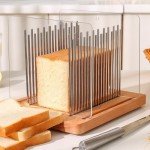 Adjustable Bread Slicer with Stainless Steel Guide