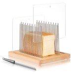 Adjustable Bread Slicer with Stainless Steel Guide