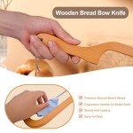 Wooden Bread Bow Knife - 15.7" Serrated Slicer