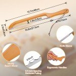 Wooden Bread Bow Knife - 15.7" Serrated Slicer