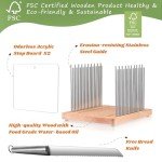 Adjustable Bread Slicer with Stainless Steel Guide