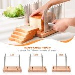 Adjustable Bread Slicer with Stainless Steel Guide