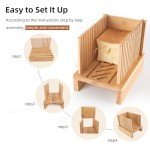 Adjustable Bamboo Bread Slicer for Homemade Loaves