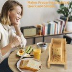 Adjustable Bamboo Bread Slicer for Homemade Loaves