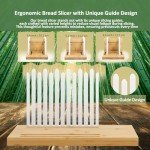 Adjustable Bamboo Bread Slicer with Crumb Tray