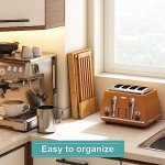 Bamboo Bread Slicer with Crumb Tray, 3 Thicknesses