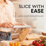 Zulay Kitchen Ultra Sharp Serrated Bread Knife