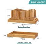 Bamboo Bread Slicer with Crumb Tray, 3 Thicknesses