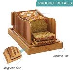 Bamboo Bread Slicer with Crumb Tray, 3 Thicknesses