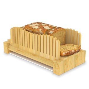 Bamboo Bread Slicer with Tray for Homemade Bread