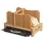 Bamboo Bread Slicer with Crumb Tray and Thickness Guide