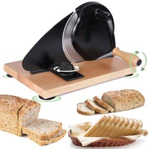 Versatile Manual Bread Slicer with Adjustable Width