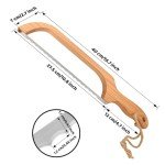 Wooden Bread Slicer with Serrated Stainless Steel Blade