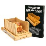 Adjustable Foldable Bread Slicer with Knife & Tray