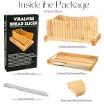 Adjustable Foldable Bread Slicer with Knife & Tray