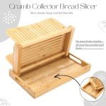 Adjustable Foldable Bread Slicer with Knife & Tray