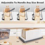 Airtight Bread Box with Slicer for Homemade Bread