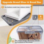 Airtight Bread Box with Slicer for Homemade Bread