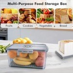Airtight Bread Box with Slicer for Homemade Bread