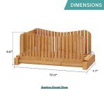 Adjustable Bamboo Bread Slicer with Folding Board