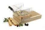 Norpro Bread Slicer with Crumb Catcher, Brown