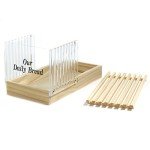 Norpro Bread Slicer with Crumb Catcher, Brown