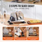 VEVOR Adjustable Manual Bread Slicer with Stainless Blade