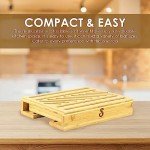 Foldable Bamboo Bread Slicer with Adjustable Guide
