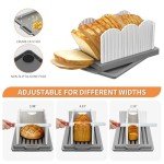 Adjustable Bread Slicer with Crumb Tray - Gray