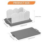 Adjustable Bread Slicer with Crumb Tray - Gray