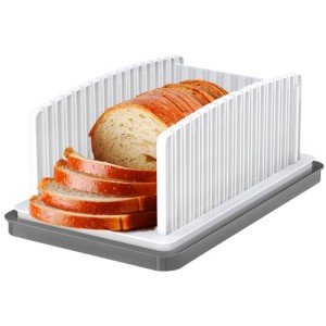 Adjustable Bread Slicer with Crumb Tray