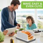 Adjustable Bread Slicer with Crumb Tray