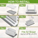 Adjustable Bread Slicer with Crumb Tray