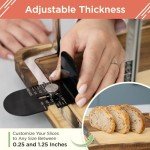 Darmate Adjustable Bread Slicer with Knife