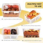 Extra Large Airtight Bread Box with Slicer Set