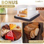 Adjustable Bread Slicer with Crumb Tray & Knife