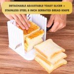 Extra Large Airtight Bread Box with Slicer Set